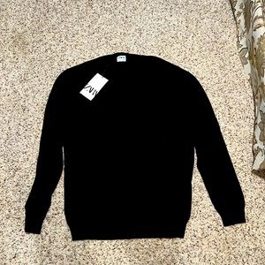 Zara - V-neck Sweater - Black - Large - Mens - New